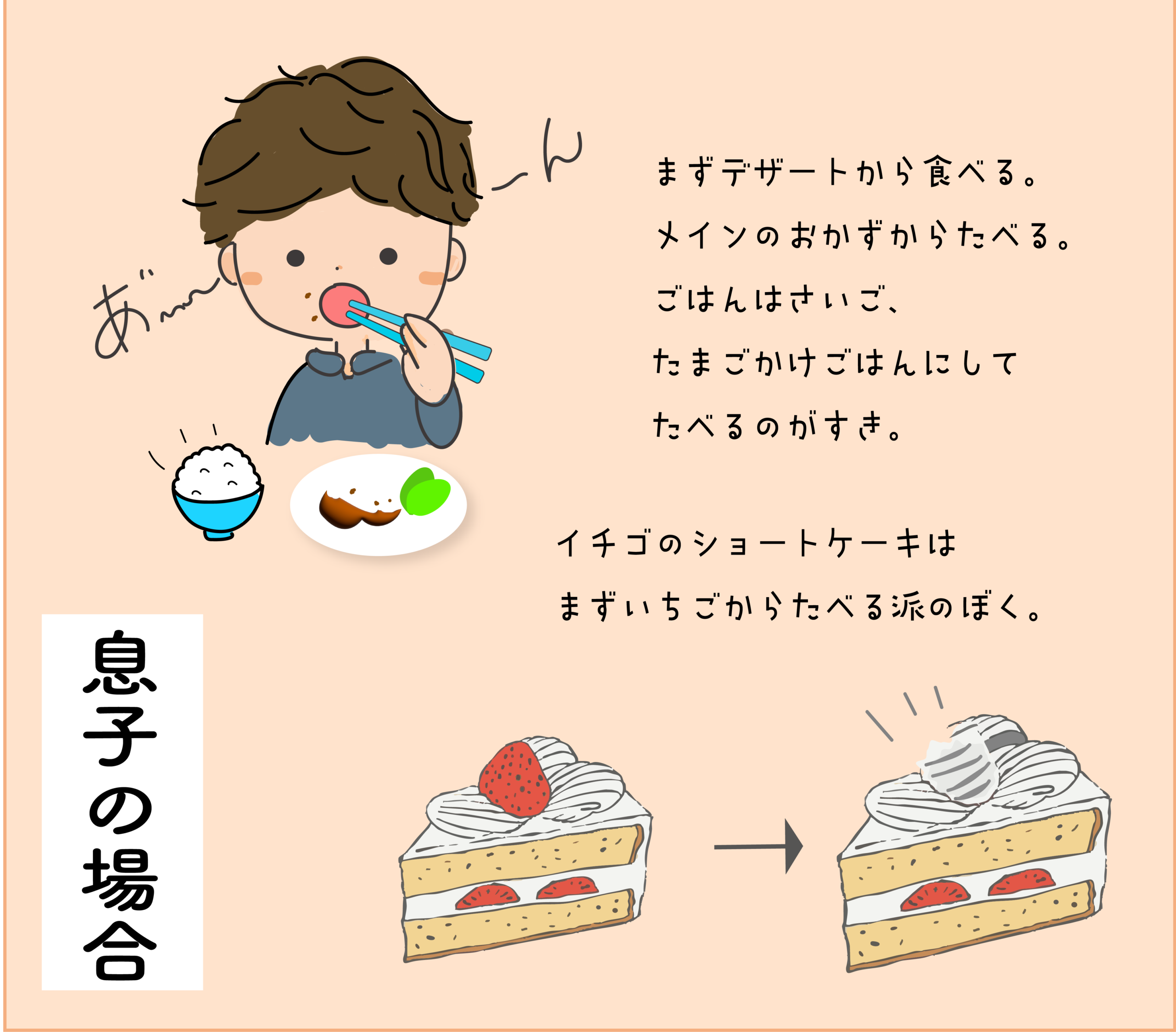 好きなものから食べる弟